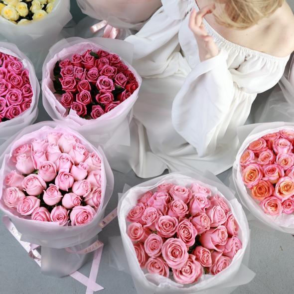 Монобукет из роз 40см