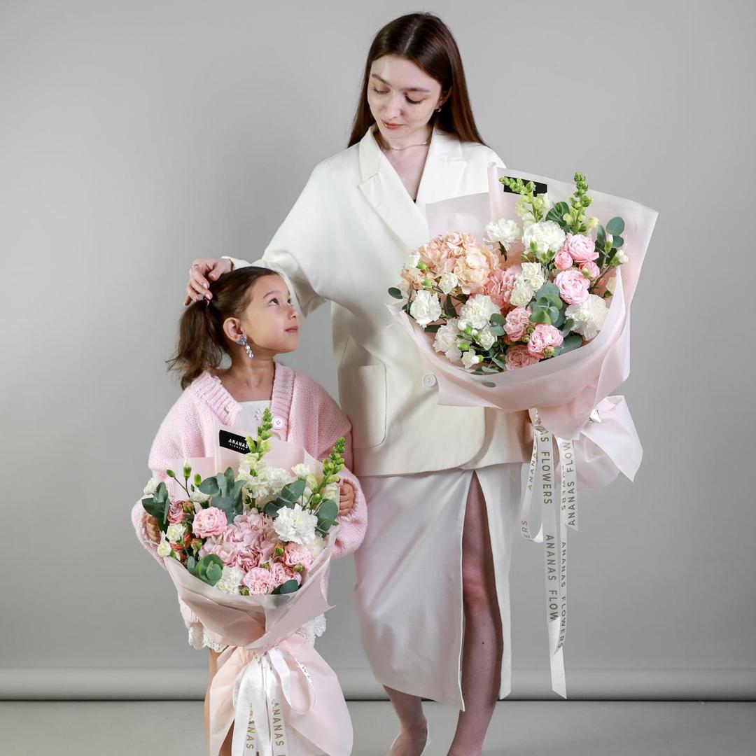 Сет семейный ЦВЕТОЧНОЕ ОБЛАКО для жены и дочки